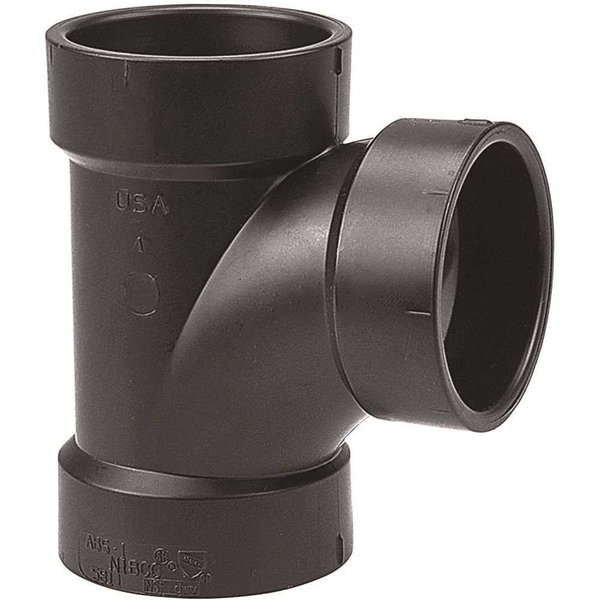 Nibco 4 in. ABS DWV All Hub Sanitary Tee C5811HD4